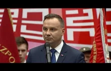 Prezydent Duda w Żorach ostro na kłamstwo o "polskich obozach.