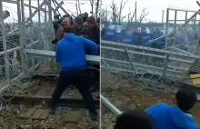 Imigranci zdewastowali płot na granicy grecko-macedońskiej!!!