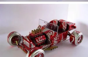 Modele samochodów zbudowane z puszek