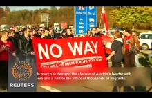 Austria anti-migrant protest. Austria YES