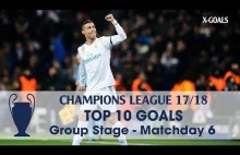 ⚽ CHAMPIONS LEAGUE 2017/18 ● TOP 10 GOALS WEEK 6 ● GROUP STAGE MATCHDAY 6