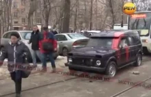 Atak na samochód handlarzy narkotyków w Moskwie