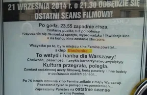 Kino femina w Warszawie zostanie zlikwidowane. - Sadistic.pl