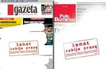 Polskie gazety protestują - Rzeczpospolita, Wyborcza, PB, SE, Polska TT i inne.