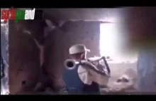 18+ Syrian rebel try to attacked the Tank but kill himself with RPG Syria...