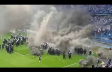 20.05.2018 zadyma pod koniec meczu Lech Poznań - Legia Warszawa