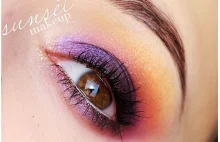 Alina Rose Makeup Blog: Sunset makeup. Fiolet, śliwka, brzoskwinia, łosoś,...
