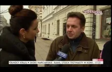 Wojciech Szeląg z Polsatu przypadkiem w sondzie ulicznej Teleexpressu Extra