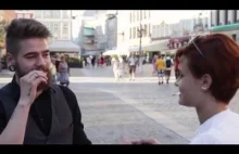 Nowy iluzjonista na Youtube! Pocałunek z nieznajomą kobietą na ulicy!