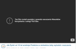 AFERA! YouTube usuwa archiwalny film o Jedwabnem