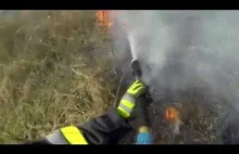 Pożar trzciny z perspektywy strażaka