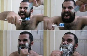 Myj zęby jak prawdziwy mężczyzna