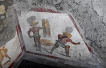 Pojedynek gladiatorów. Nowy fresk z Pompejów.