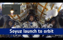 Soyuz MS-09 from launch to orbit