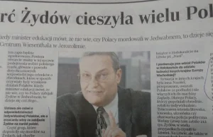 Skandaliczne słowa dyrektora Centrum Wiesenthala. Zuroff: Wielu Polaków...