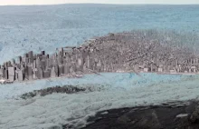 Niesamowite nagranie z pęknięcia olbrzymiego lodowca.