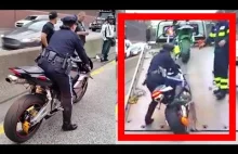 Gdy policjant wywraca Twój motocykl