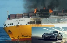 Luksusowe auta na dnie. Zatonął statek z nowymi Porsche na pokładzie (wideo)