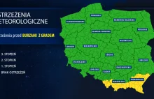 Burze, grad, porywisty wiatr. Pogoda po południu może być niebezpieczna.