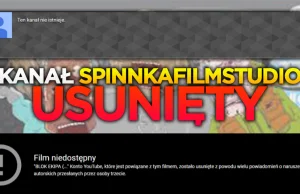 Kanał SPInkafilmstudio usunięty?!