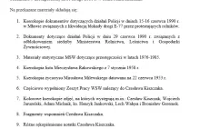 Wykaz pozostałej dokumentacji ze zbiorów Kiszczaka