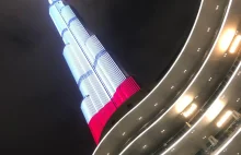Burj Khalifa zaświecił się dziś na biało-czerwono.