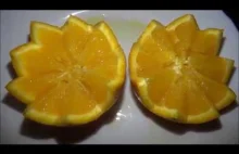 Pomarańcza - prosty sposób pokrojenia pomarańczy na dekorację