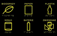 Naklejki ułatwiające segregację osobom niewidomym | Oddam Odpady