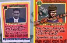 Ksenofobiczne "karty pokemona" rozdawane w Sydney.
