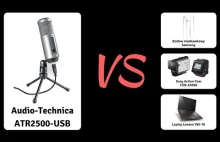 Porównanie | mikrofon Audio-Technica ATR2500 vs laptop vs kamera sportowa...