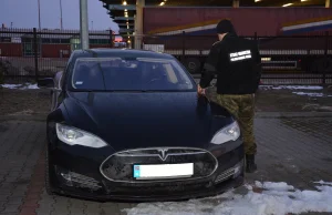 Tesla o wartości 350 tys. zł kradziona w Norwegii odzyskana