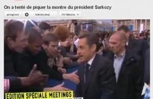 Sarkozy bał się wyborców. Schował przed nimi zegarek