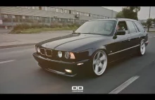 BMW E34 w bardzo pięknym stylu.