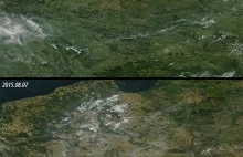 Zdjęcie ukazujące skale suszy, która obecnie dotyka Polski