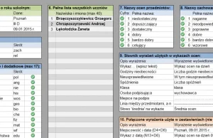 Wychowawco! Stwórz zestawienia i wykazy ocen w Excelu :) Wersja FULL