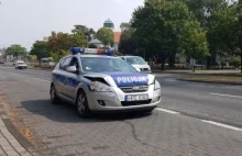 Zielona Góra:Policyjny radiowóz uderzył w Opla.Kierowca osobówki jest w szpitalu