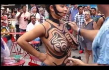 body paint models painting body art women