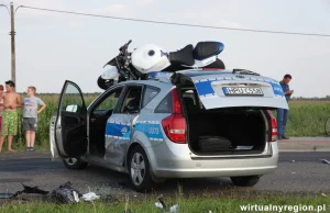 Policjanci zatrzymali motocykl siłą!