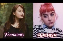 Obrazy dziewczyn przed i po skażeniu feminizmem.