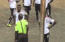 Red card for player in Zimbabwe.
