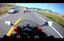 Jechali prawie 200 km/h na motocyklach - trafili na zator drogowy