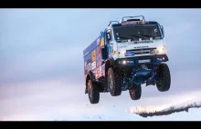 Russian Kamaz Truck Sends a Snow Jump