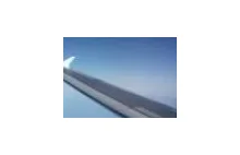 Start wahadłowca widziany z samolotu