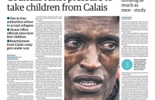 Guardian Front Page: "A 16-Year-Old Migrant Cries..."