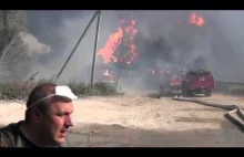 Film z eksplozji podczas dzisiejszego pożaru bazy paliw na Ukrainie.