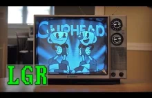 Gra "Cuphead" na czarno-białym telewizorze kineskopowym.