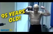 95-letni dziadek na siłowni