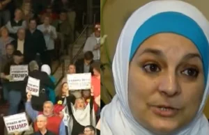 Trump wyrzucił muzułmankę ze spotkania. Tłum ją wybuczał.