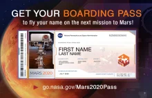 Wyślij swoje imię na Marsa: Mars 2020 Rover [NASA]