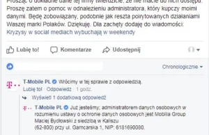 T-MOBILE za%$^! moje dane i wali w kule! NIE POLECAM!